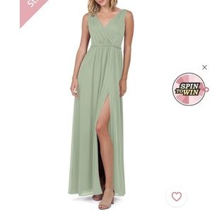 Azazie Sage Green Maxi Dress
